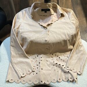 Marc New York Beige Leather Jacket